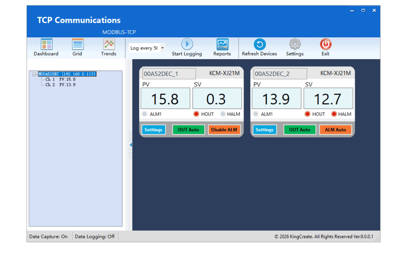TCP Communication Software